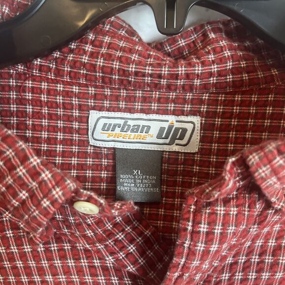 Urban Pipeline Up Men’s Short Sleeve Casual Cotton Button Down Size XL - Picture 2 of 7